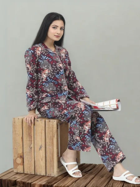 Plum Halo Fusion - 3 Piece Pyjama & Sleepwear Set