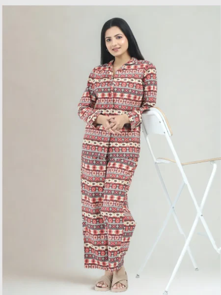 Beige Boho Love Affair - 3 Piece Pyjama & Sleepwear Set